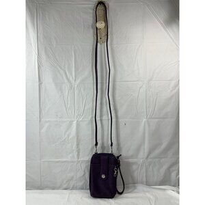 Jacqui Cell Phone Wallet Purple w Shoulder Strap